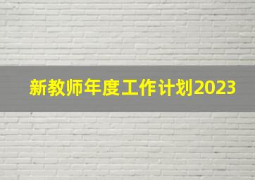 新教师年度工作计划2023