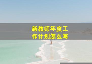 新教师年度工作计划怎么写