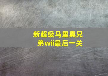 新超级马里奥兄弟wii最后一关