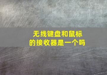 无线键盘和鼠标的接收器是一个吗