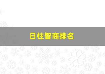 日柱智商排名