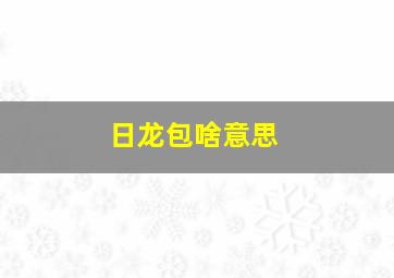 日龙包啥意思