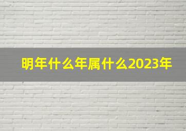 明年什么年属什么2023年