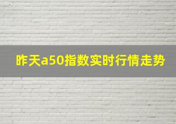 昨天a50指数实时行情走势