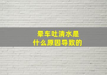 晕车吐清水是什么原因导致的