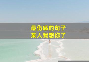 最伤感的句子某人我想你了