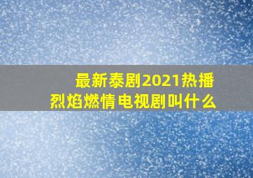 最新泰剧2021热播烈焰燃情电视剧叫什么