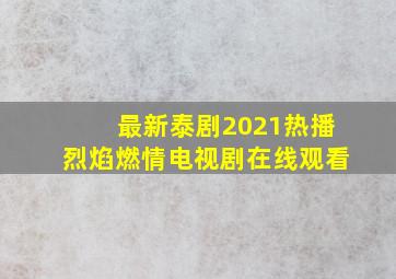 最新泰剧2021热播烈焰燃情电视剧在线观看