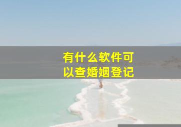 有什么软件可以查婚姻登记