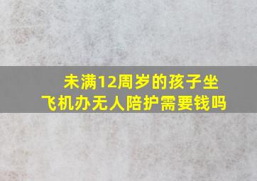 未满12周岁的孩子坐飞机办无人陪护需要钱吗