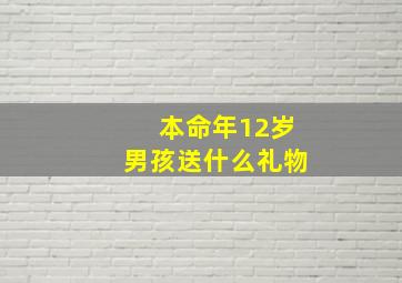 本命年12岁男孩送什么礼物