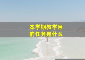 本学期教学目的任务是什么