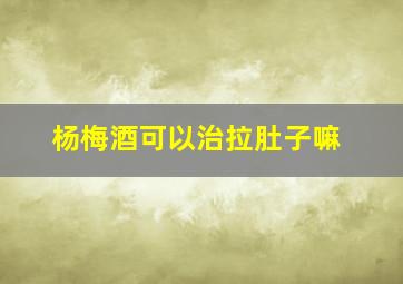 杨梅酒可以治拉肚子嘛