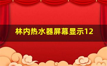 林内热水器屏幕显示12