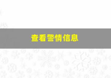 查看警情信息