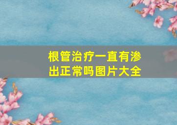 根管治疗一直有渗出正常吗图片大全