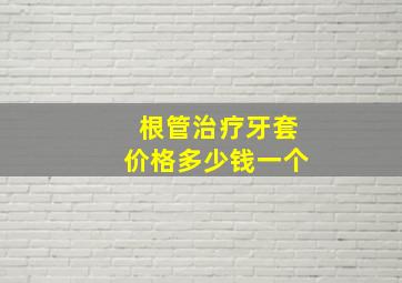 根管治疗牙套价格多少钱一个