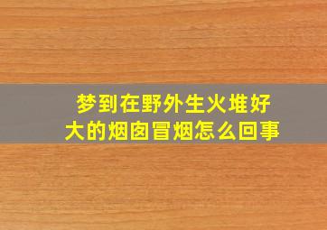 梦到在野外生火堆好大的烟囱冒烟怎么回事