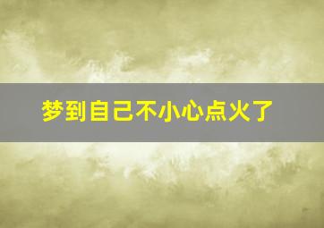 梦到自己不小心点火了