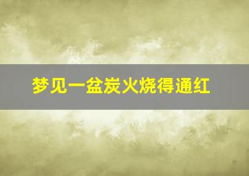 梦见一盆炭火烧得通红