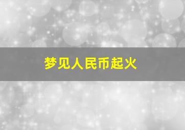 梦见人民币起火