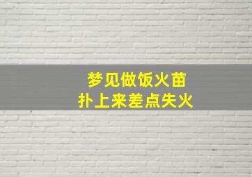 梦见做饭火苗扑上来差点失火