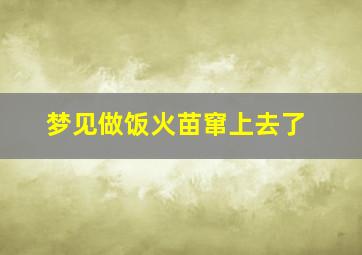 梦见做饭火苗窜上去了