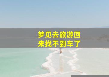 梦见去旅游回来找不到车了