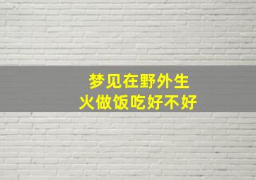 梦见在野外生火做饭吃好不好