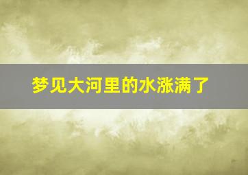 梦见大河里的水涨满了