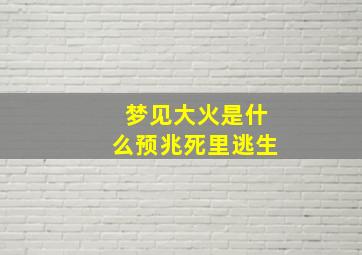 梦见大火是什么预兆死里逃生