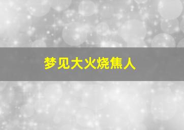 梦见大火烧焦人