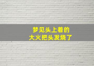 梦见头上着的大火把头发烧了