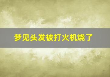 梦见头发被打火机烧了