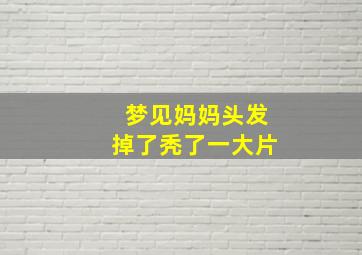 梦见妈妈头发掉了秃了一大片