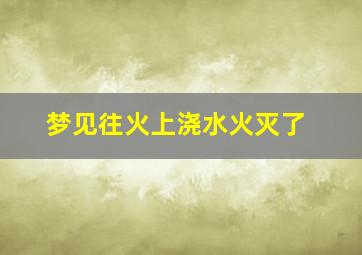 梦见往火上浇水火灭了