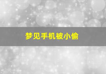 梦见手机被小偷