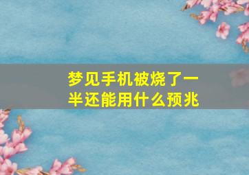 梦见手机被烧了一半还能用什么预兆