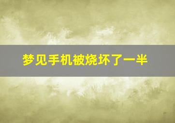 梦见手机被烧坏了一半