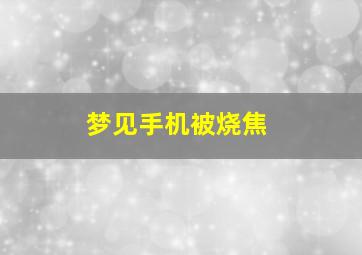 梦见手机被烧焦