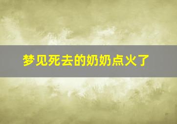 梦见死去的奶奶点火了