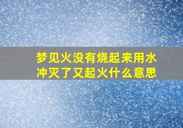 梦见火没有烧起来用水冲灭了又起火什么意思