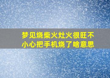 梦见烧柴火灶火很旺不小心把手机烧了啥意思