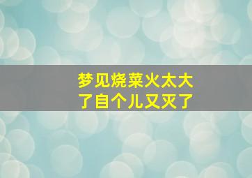 梦见烧菜火太大了自个儿又灭了