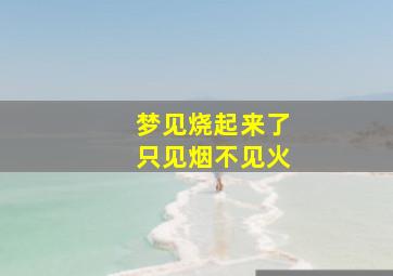 梦见烧起来了只见烟不见火