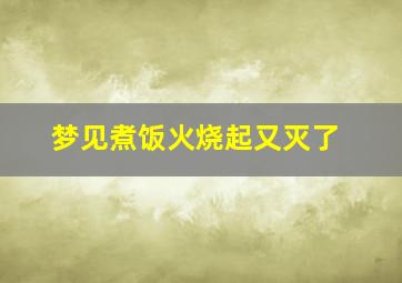 梦见煮饭火烧起又灭了