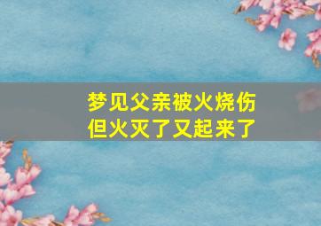 梦见父亲被火烧伤但火灭了又起来了