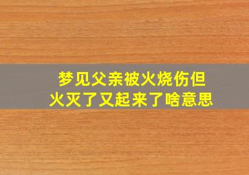 梦见父亲被火烧伤但火灭了又起来了啥意思