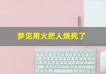 梦见用火把人烧死了