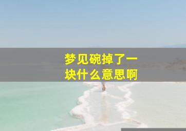 梦见碗掉了一块什么意思啊